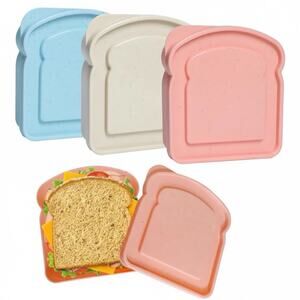 3 Pcs Sandwich Containers for Lunch Box, Pink, Blue, White